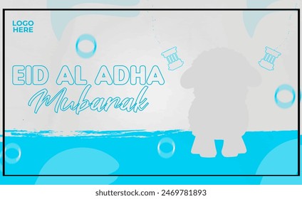 Eid al adha mubarak web banner template