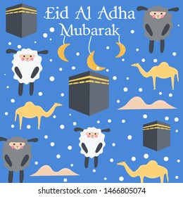Eid al adha mubarok, pattern, background
