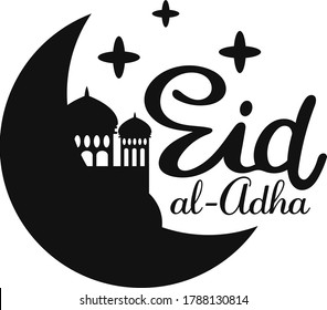 Eid al Adha Muslim Arabic Holy Holiday Blessed Feast Festival Eid Mubarak.Download vector