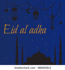eid al adha muslim Feast of the Sacrifice. Arabian and turk religion culture set,