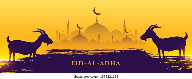 eid al adha muslim festival banner design