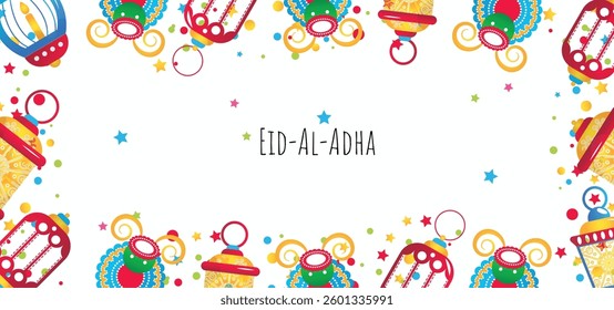 Eid Al Adha Muslim festival, vector background
