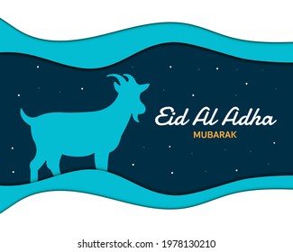 Eid Al Adha Papercut Illustration