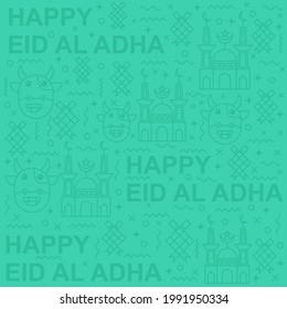 Eid al adha pattern design. Easy to edit with vector file. Can use for your creative content. Especially about eid al adha banner celebration.