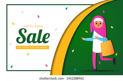 Eid Al Adha Sale Banner Vector Design