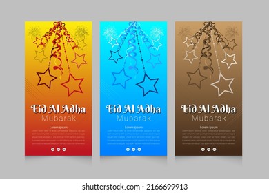 Eid Al Adha Sale Vertical Web Template Set Design