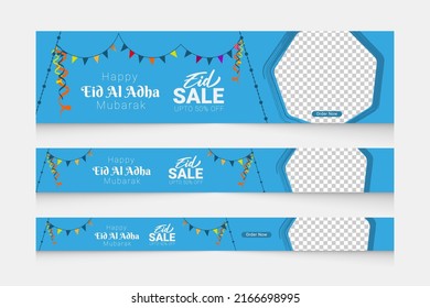 Eid Al Adha Sale Web Banner Template Set