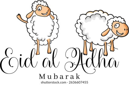 Eid al Adha vector concept design, watercolor Eid al Adha greeting card, T-shirt design, 