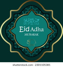 Diseño vectorial de Eid Al Adha para publicación en medios sociales