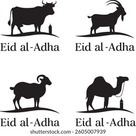 Eid al adha vector icon set