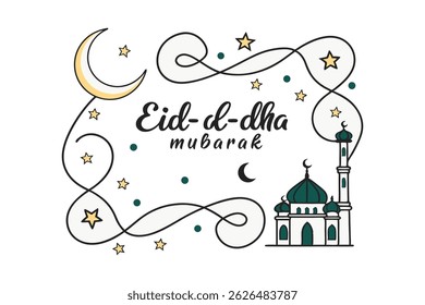 Icono del Vector de Eid Al Adha sobre fondo blanco
