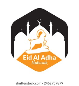 Eid al Adha Vector template. Eid Al Adha Mubarak logo Template.