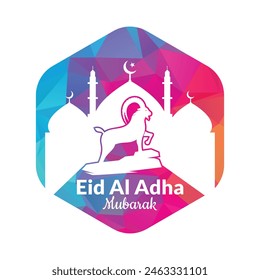 Eid al Adha Vector template. Eid Al Adha Mubarak logo Template.