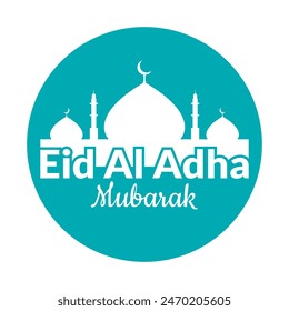 Plantilla del Vector Eid al Adha. Plantilla del logo de Eid Al Adha Mubarak.