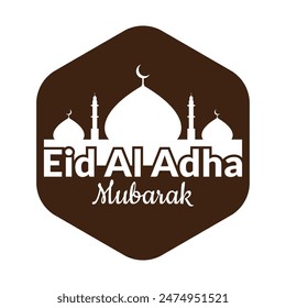 Eid al Adha Vektorgrafik Vorlage. Eid Al Adha Mubarak Logo Vorlage.