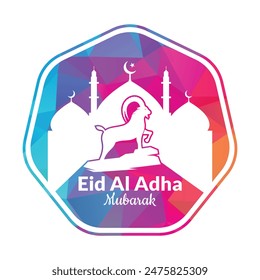 Eid al Adha Vector template. Eid Al Adha Mubarak logo Template.