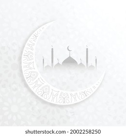 eid-al-adha-weiße minimale Stilkartengestaltung