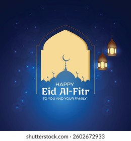 Eid al Fitr and Eid al Adha Islamic celebration social media design.