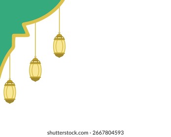 Ilustración de fondo de borde de esquina de Eid Al Fitr