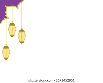 Ilustração de Plano de Fundo da Borda do Canto Eid Al Fitr
