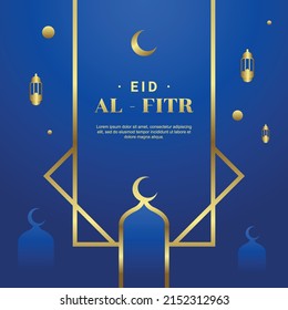 Eid Al Fitr Design Hintergrund für Grußmoment