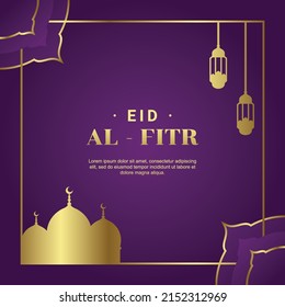 Eid Al Fitr Design Background For Greeting Moment
