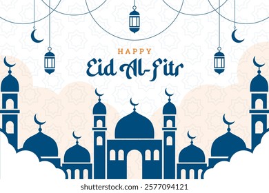 Eid al fitr flat design background