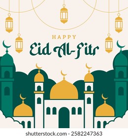 Eid al fitr flat design background