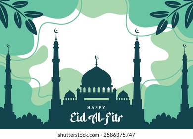 Eid al fitr flat design background