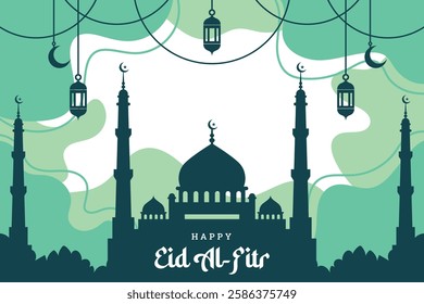 Eid al fitr flat design background