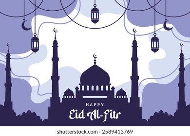 Eid al fitr flat design background