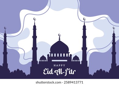 Eid al fitr flat design background