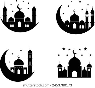 Eid al Fitr logo icon vector illustration