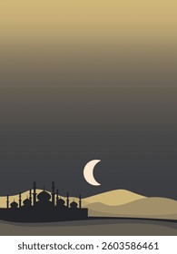 eid al fitr mosque background wallpaper vector poster arab religion holiday abstract traditional