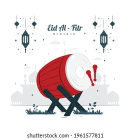 Eid Al Fitr Mubarak concept illustration