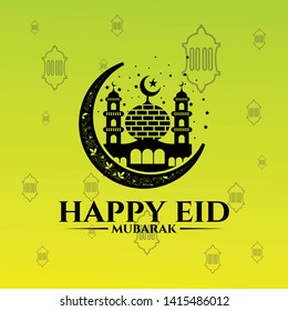 Eid Al Fitr. Eid Mubarak. Vector background