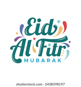 Eid Al Fitr Mubarak Vector Diseño