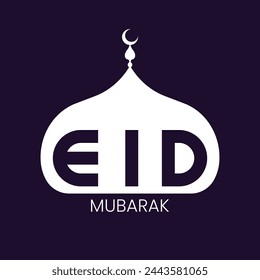 Eid al Fitr Mubarak Vektor-Illustration Icon Eid Mubarak Muslime Banner Eid ul Fitr Vektor Islamischer Monat Muslimisches Gebet Eid Feier