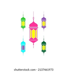 
Eid al Fitr ornament lantern illustration design