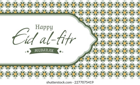 Eid-al-Fitting mit Muster-Bannerdesign