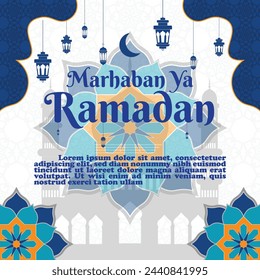 Eid al Fitr and ramadan Mubarak Banner design Template