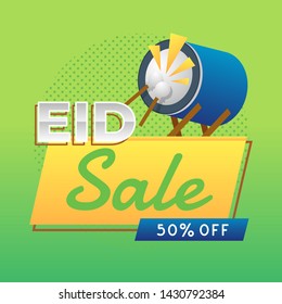 Eid Al Fitr Sale Banner and Poster Design Vector