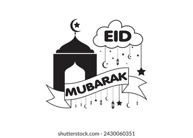 Eid Al Fitr Typography Design, Eid Mubarak, Eid Al Fitr Typography Design, Islamic Logo,  Eid Al Fitr, Islamic typography, Islamic calligraphy, Calligraphy Design, Vector, Logo Design