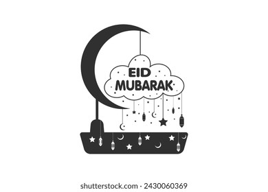 Eid Al Fitr Typography Design, Eid Mubarak, Eid Al Fitr Typography Design, Islamic Logo,  Eid Al Fitr, Islamic typography, Islamic calligraphy, Calligraphy Design, Vector, Logo Design