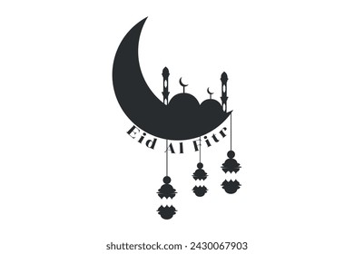 Eid Al Fitr Typography Design, Eid Mubarak, Eid Al Fitr Typography Design, Islamic Logo,  Eid Al Fitr, Islamic typography, Islamic calligraphy, Calligraphy Design, Vector