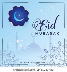 Eid Al Fitr vector greetings for corporates companies translation for Arabic text blessed Feast or festival
