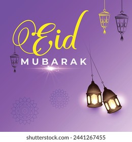 Eid Al Fitr vector greetings for corporates companies translation for Arabic text blessed Feast or festival