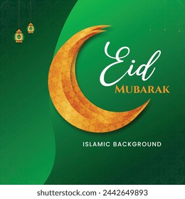 
"Eid Al fitr vector greetings Card Wishing you joy, peace, and blessings this Eid. May this special occasion bring happiness and prosperity to you and your loved ones. Eid Mubarak!" 