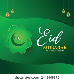 
"Eid Al fitr vector greetings Card Wishing you joy, peace, and blessings this Eid. May this special occasion bring happiness and prosperity to you and your loved ones. Eid Mubarak!" 