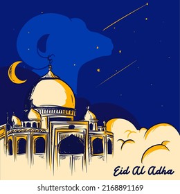 Eid Al-Adha bacground for your flyer or banner. easy to add text change color. with vector file EPS 10